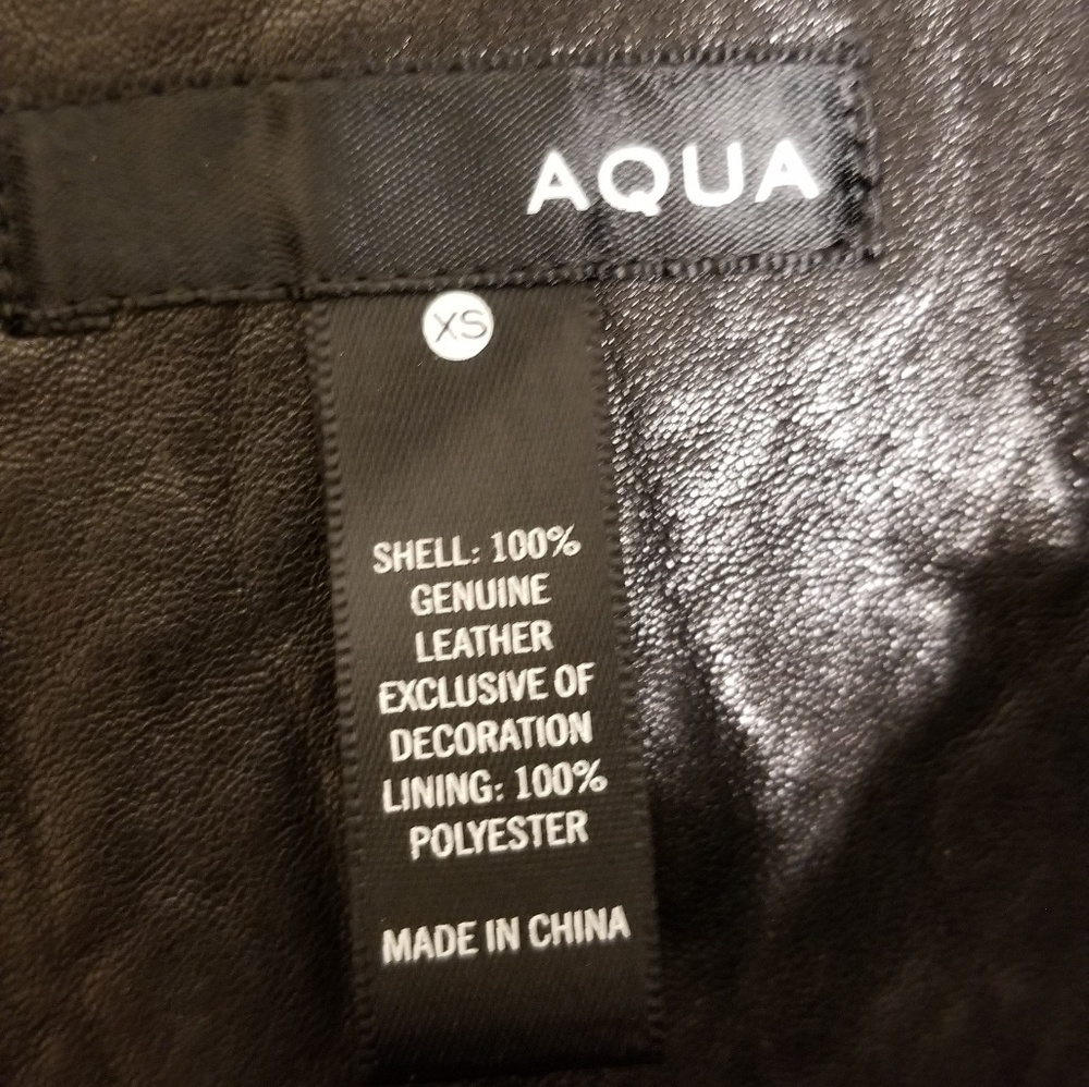 🌿NWT Aqua Leather Motorcycle Jacket - Picture 8 of 8